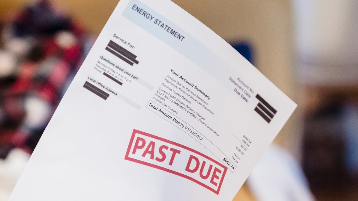 a document of a past due bill